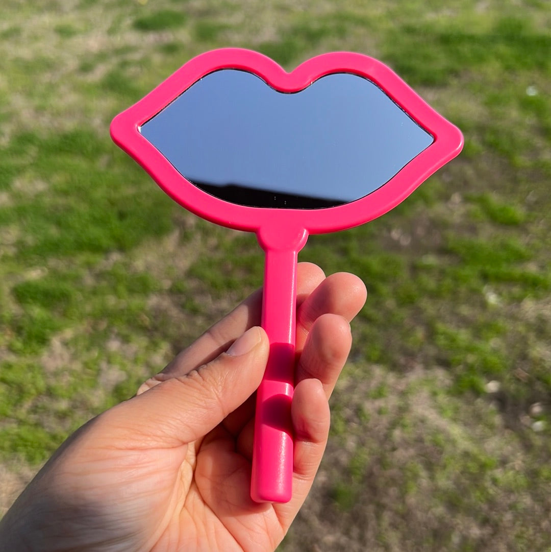 Espejo de beso hot pink