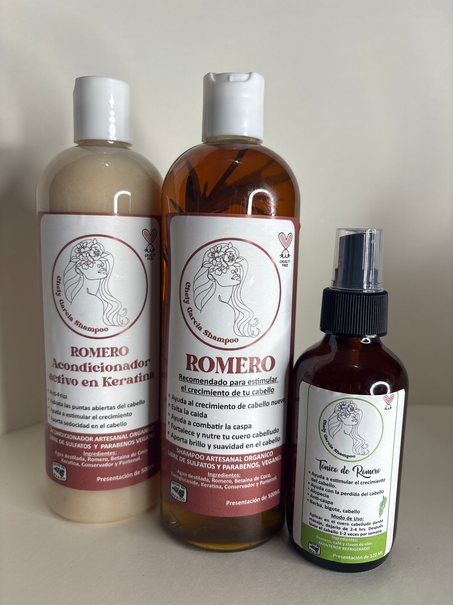 Romero Kit completo para perdida de cabello con tonico capilar