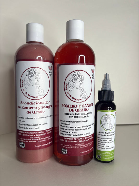 Romero y sangre de Grado Kit con Aceite capilar para la perdida de cabello