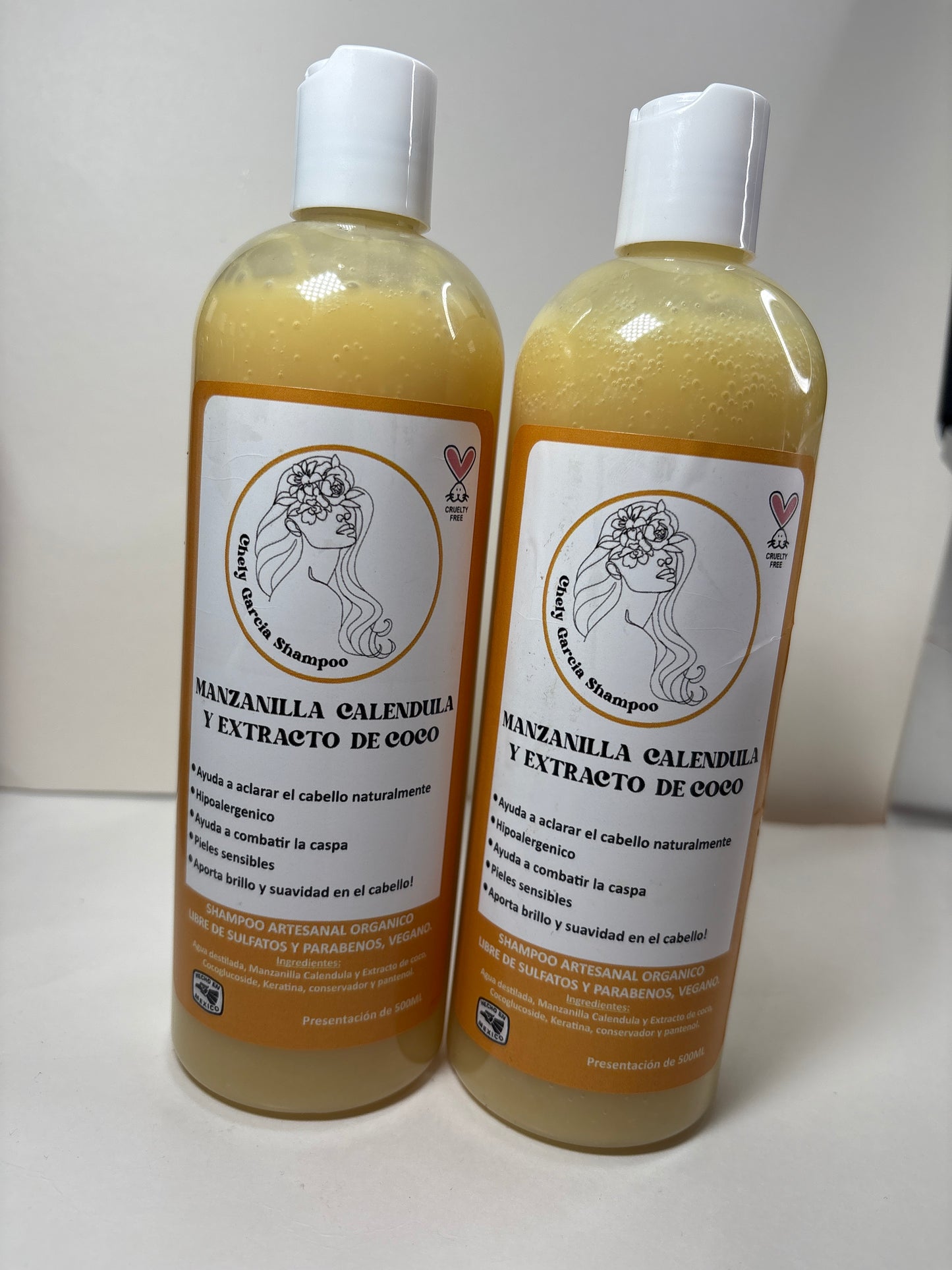 Shampo Manzanilla, Calendula, y extracto de coco