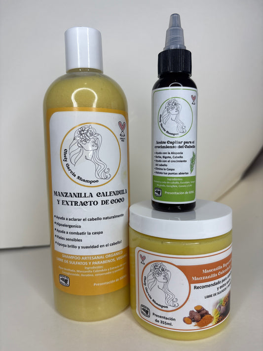 Rubias y Niños Kit Con Aceite Capilar para la caida del cabello