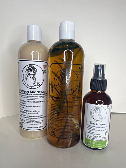 Shampoo Mix Kit para perdida de cabello con tonico