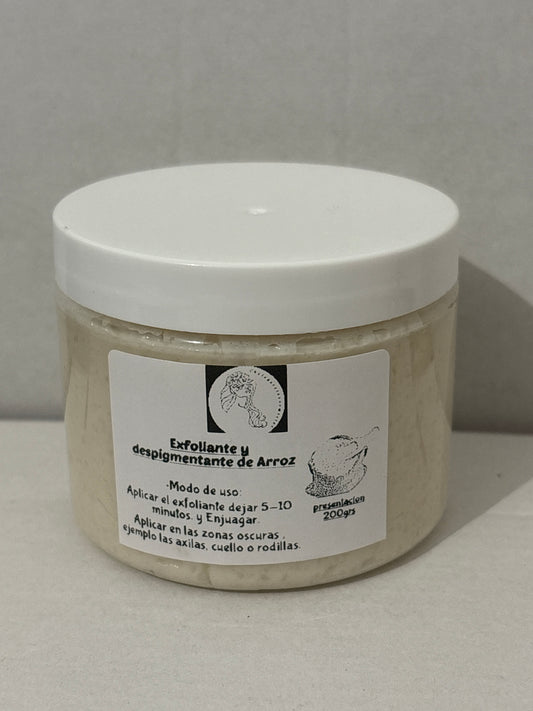 Exfoliante y despigmentante de arroz para axilas